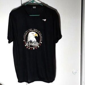 USA American Eagle t-shirt l mens shirt top knit new USA Patriot July 4th
